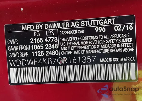 2016 Mercedes-Benz C 300 Sport 4Matic from USA, damaged, VIN WDDWF4KB7GR161357